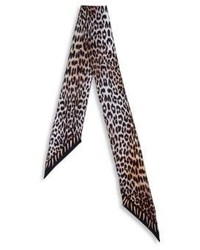 Rockins Leopards Teeth Skinny Silk Scarf