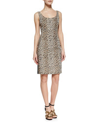 Diane von Furstenberg Arianna Cheetah Print Front Dress Carmelpearlblack