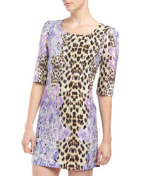 Single Dress Single Stella Leopardflower Print Jersey Dress Purple