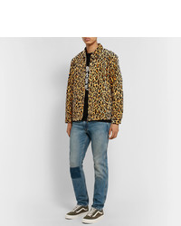 Wacko Maria Leopard Print Cotton Velour Jacket