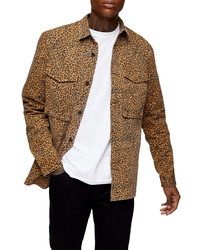 Topman Leopard Print Overshirt