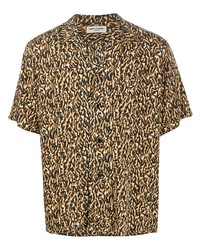 Saint Laurent Abstract Leopard Print Shirt