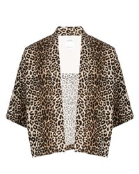 VISVIM Leopard Print Open Front Shirt