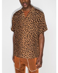 Wacko Maria Leopard Print Short Sleeve Shirt