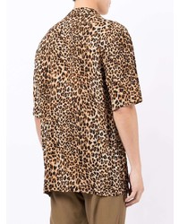 Nanushka Leopard Print Short Sleeve Shirt