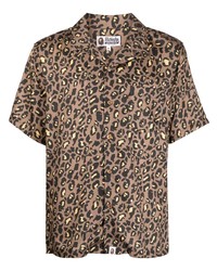 A Bathing Ape Leopard Print Short Sleeve Shirt