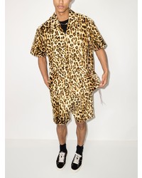 Mastermind Japan Leopard Print Short Sleeved Shirt