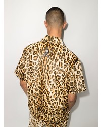 Mastermind Japan Leopard Print Short Sleeved Shirt