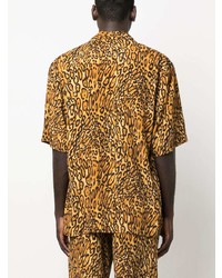 Moschino Leopard Print Short Sleeved Shirt