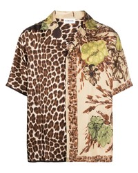 P.A.R.O.S.H. Leopard Print Short Sleeved Shirt