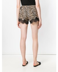 Gold Hawk Leopard Print Shorts