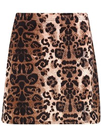 Boohoo Giselle Leopard Print A Line Mini Skirt