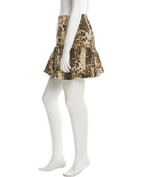 Maje Leopard Print Mini Skirt
