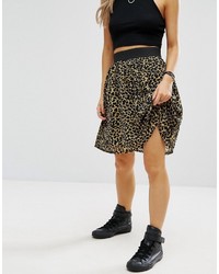 Noisy May Petite Nosiy May Petite Leopard Print Skater Skirt