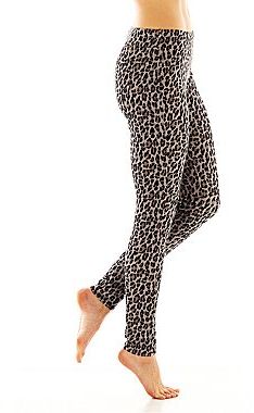 jcpenney Leopard Print Stretch Jeggings, $34 | jcpenney | Lookastic