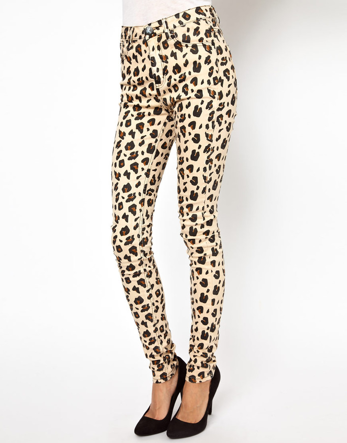 high waisted leopard jeans