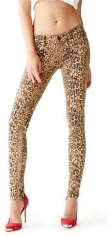 Guess leopard jeans deals