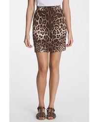 Tan Leopard Skirt