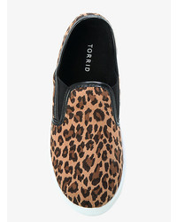 Torrid Leopard Print Slip On Sneakers