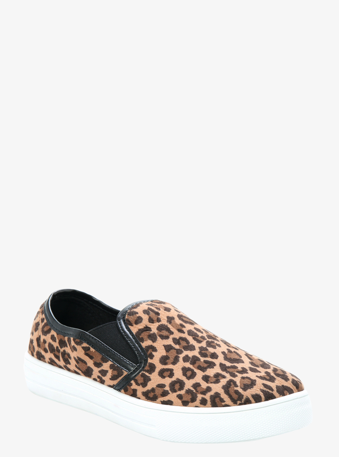 slip on sneakers leopard print