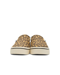 R13 Multicolor Cheetah Camo Slip On Sneakers
