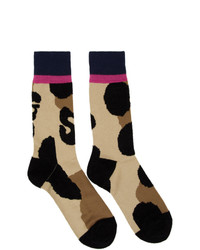 Tan Leopard Socks