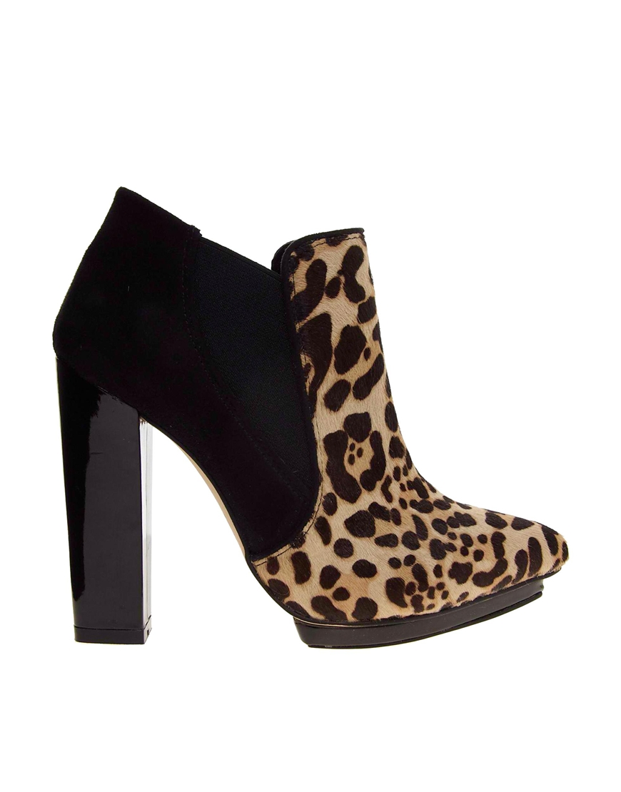 Aldo Purkhiser Leopard Heeled Ankle Boots, $112 | Asos | Lookastic