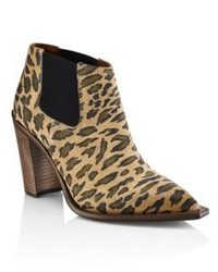 Hugo Boss Evelin Leopard Print Calf Suede Ankle Boots