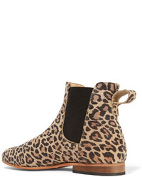 Dieppa Restrepo Troy Leopard Print Suede Ankle Boots
