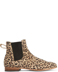 Dieppa Restrepo Troy Leopard Print Suede Ankle Boots