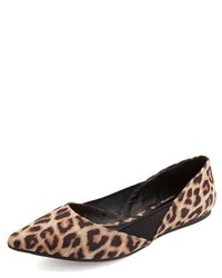 leopard flats pointed toe