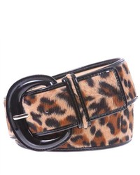 Beltiscool Ladies Patent Leather Leopard Print Animal Fur Fashion Belt