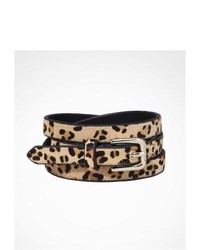 Express Leopard Skinny Belt