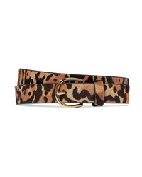 Frame Leopard Print Calf Hair Belt