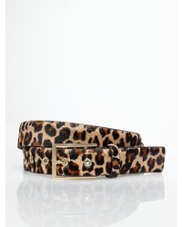 Talbots Leopard Haircalf Leather Belt