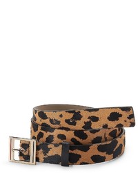 Tommy Hilfiger Leopard Print Calf Hair Belt