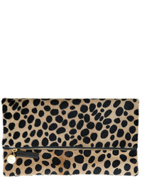 Clare Vivier Clare V Leopard Print Fur Clutch Bag