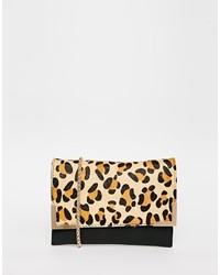 Street Level Leopard Clutch Bag