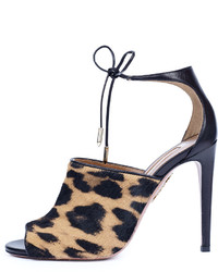 Aquazzura Estelle Calf Hair Sandal Leopard
