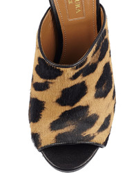 Aquazzura Estelle Calf Hair Sandal Leopard