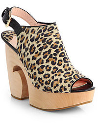 Isa Tapia Stefania Wooden Wedge Clogs