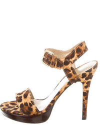 Stuart Weitzman Leopard Print Sandals