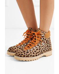 Diemme Roccia Vet Leopard Print Calf Hair Ankle Boots