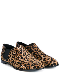 Jimmy Choo Glint Leopard Print Calf Hair And Leather Loafers