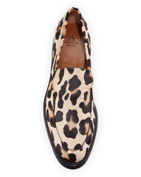 Aquatalia Kelsey Metallic Leopard Calf Hair Loafer