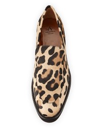 Aquatalia Kelsey Metallic Leopard Calf Hair Loafer