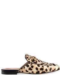 Gucci Princetown Leopard Calf Hair Slipper