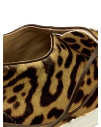 Leopard Printed Ponyskin Sneakers