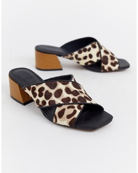 ASOS DESIGN Tiana Leather Premium Mule Sandals