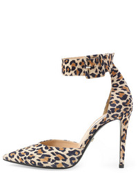 Diane von Furstenberg Buckie Ankle Strap Leopard Pump